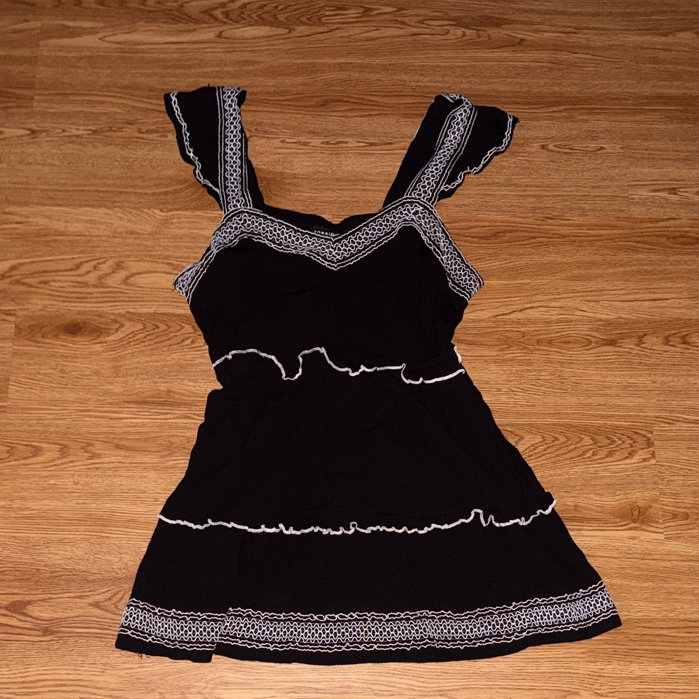 Torrid Black Blouse with White Accents